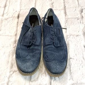 Express men's Blue Suede Oxfords size 9